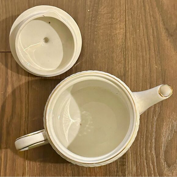 Vintage 50s Ellgreave Wood & Sons Ironstone Teapot - Picture 4 of 6